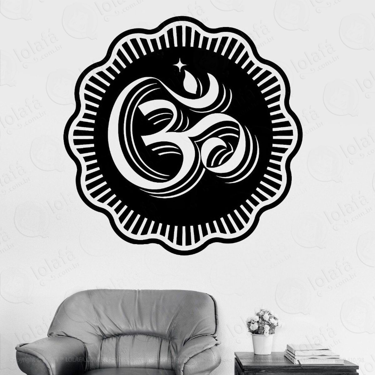 Mandala Do Equilíbrio Adesivo de Parede Decorativo para Casa, Quarto, Sala e Vidro Mod:617