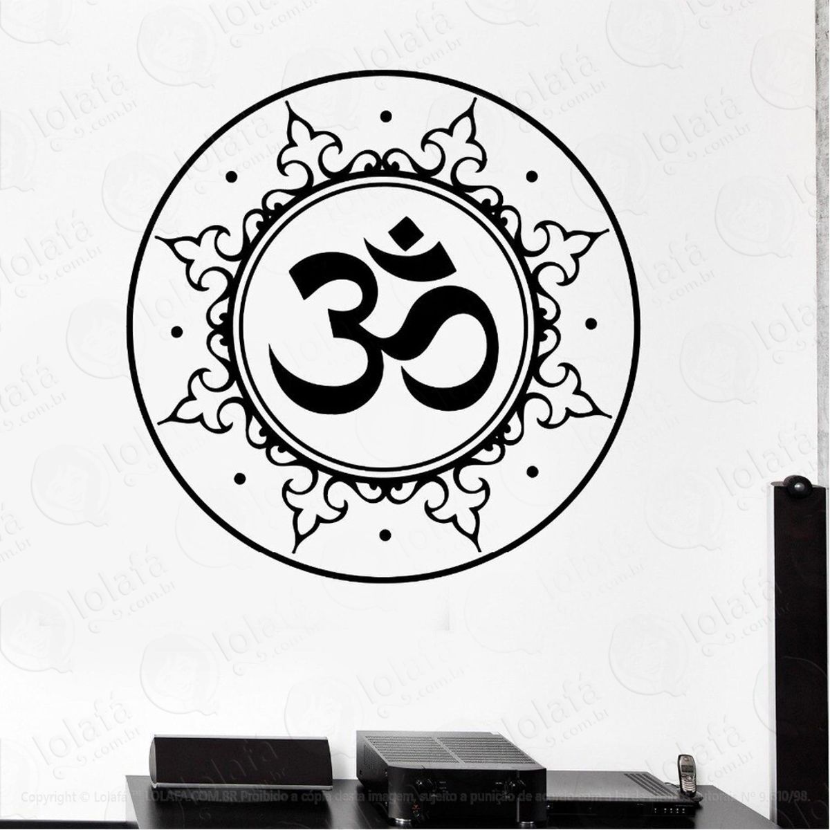 Mandala Do Otimismo e Equilíbrio Adesivo de Parede Decorativo para Casa, Quarto, Sala e Vidro Mod:618