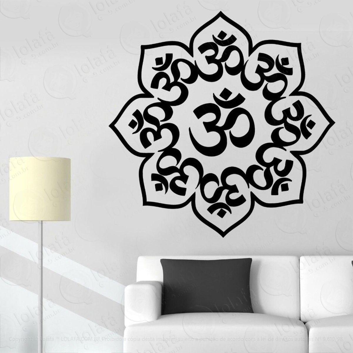 Mandala Para Equilibrar as Energias Adesivo de Parede Decorativo para Casa, Quarto, Sala e Vidro Mod:619