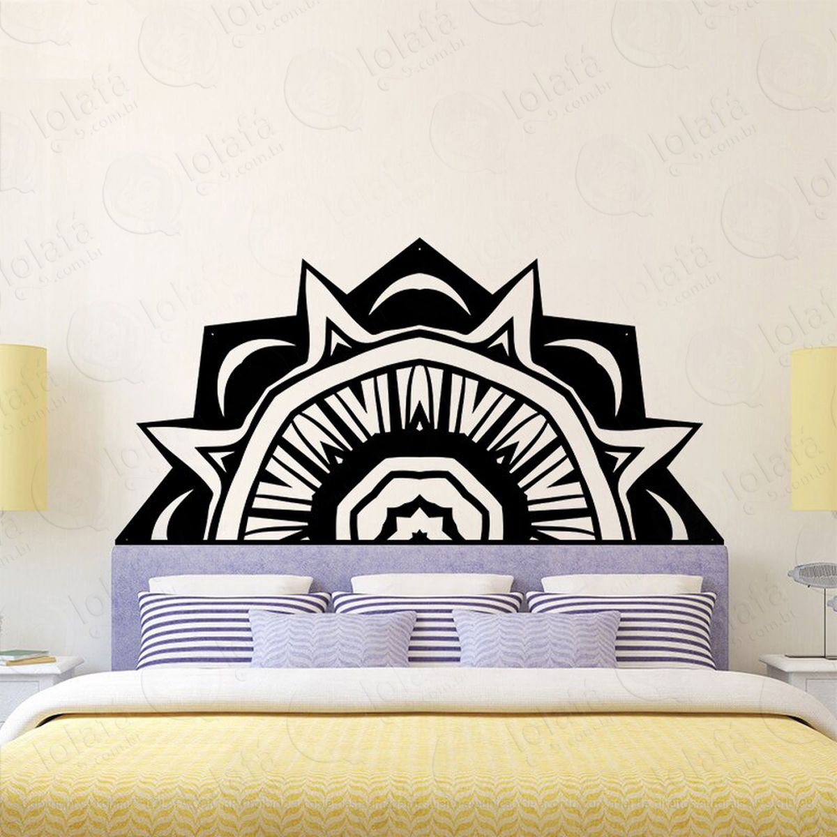 Mandala Para Cultivar a Paciência Adesivo de Parede Decorativo para Casa, Quarto, Sala e Vidro Mod:629