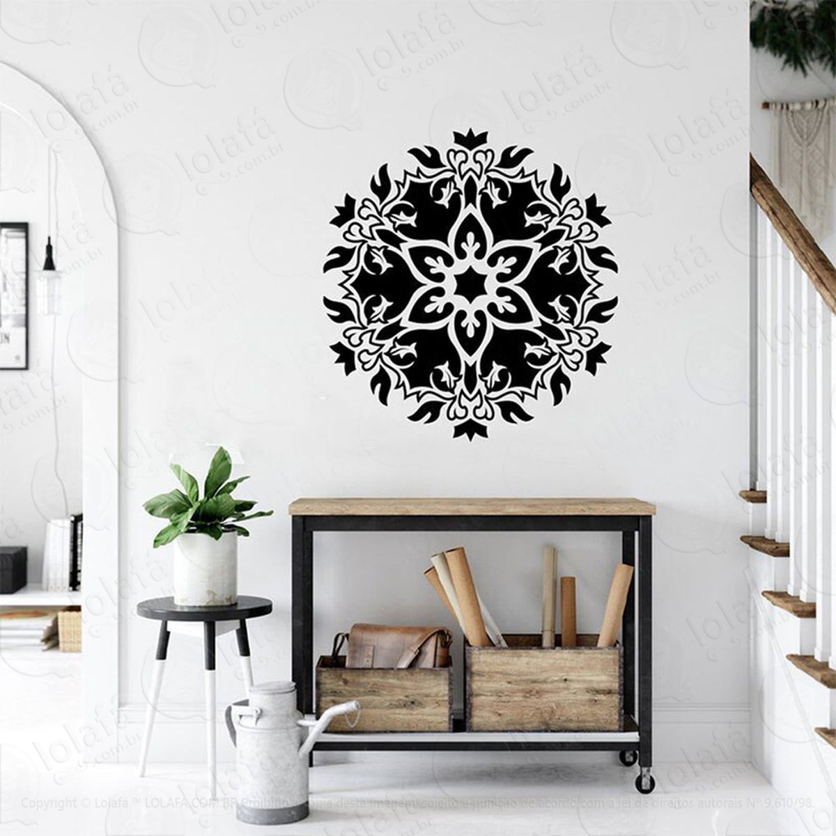 Mandala Seja Gentil Adesivo de Parede Decorativo para Casa, Quarto, Sala e Vidro Mod:632