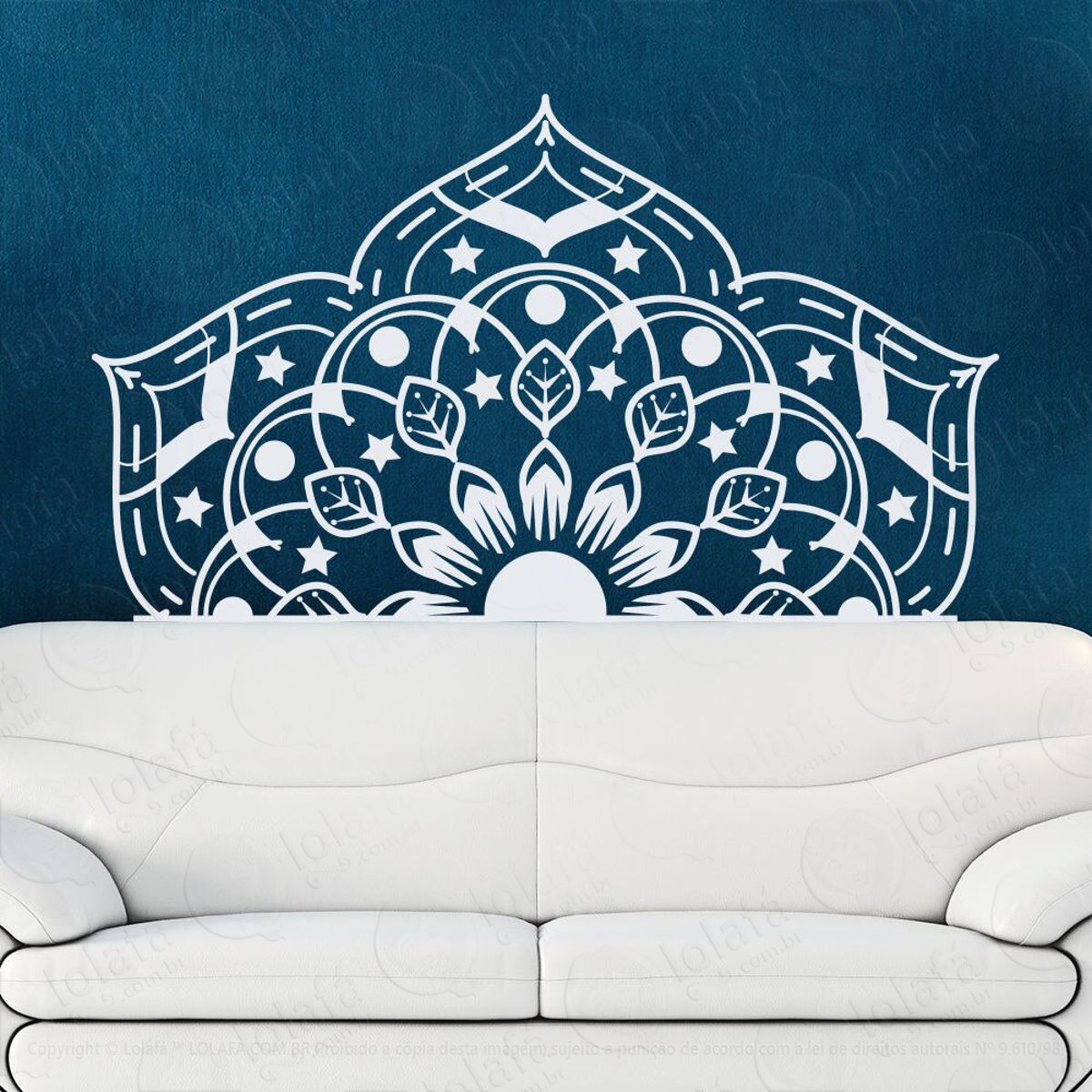 Mandala Para Cultivar a Esperança Adesivo de Parede Decorativo para Casa, Quarto, Sala e Vidro Mod:633