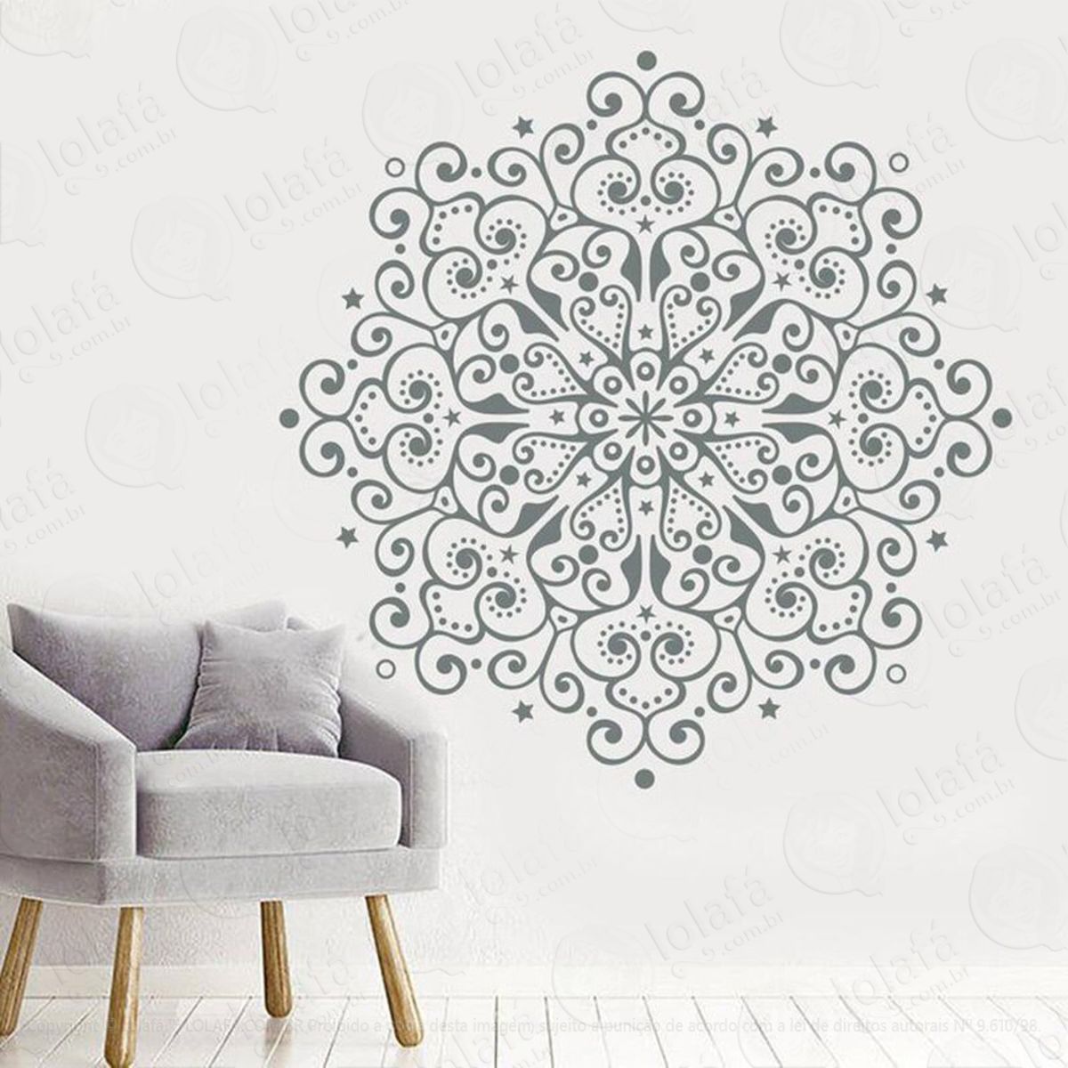 Mandala Da Paz Adesivo de Parede Decorativo para Casa, Quarto, Sala e Vidro Mod:639