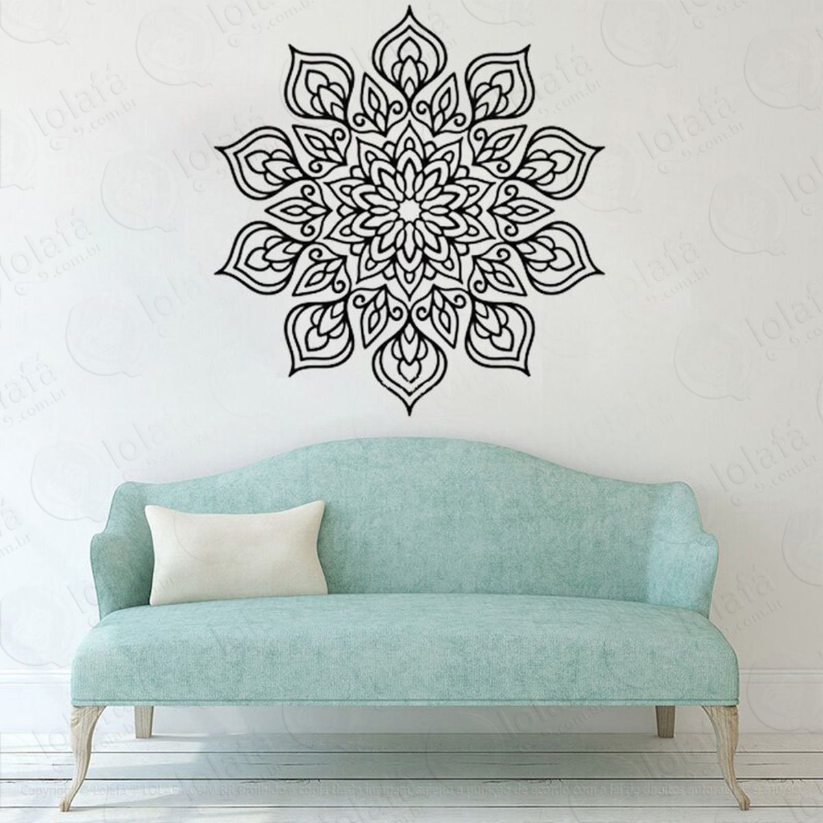 Mandala Seja Simplicidade Adesivo de Parede Decorativo para Casa, Quarto, Sala e Vidro Mod:642