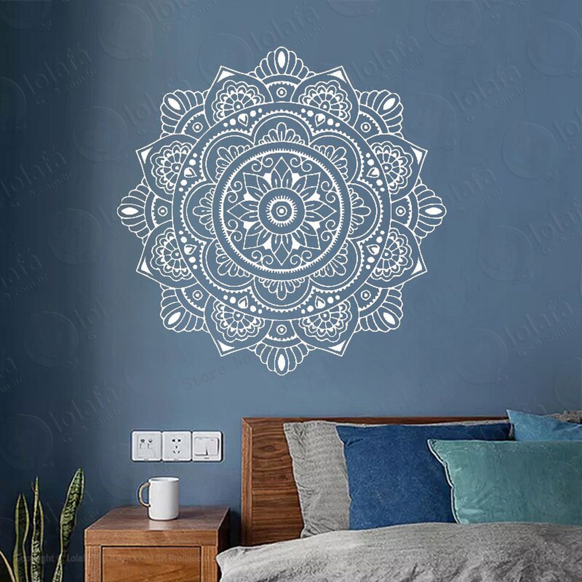Mandala Para Busca do Eu Interior Adesivo de Parede Decorativo para Casa, Quarto, Sala e Vidro Mod:643