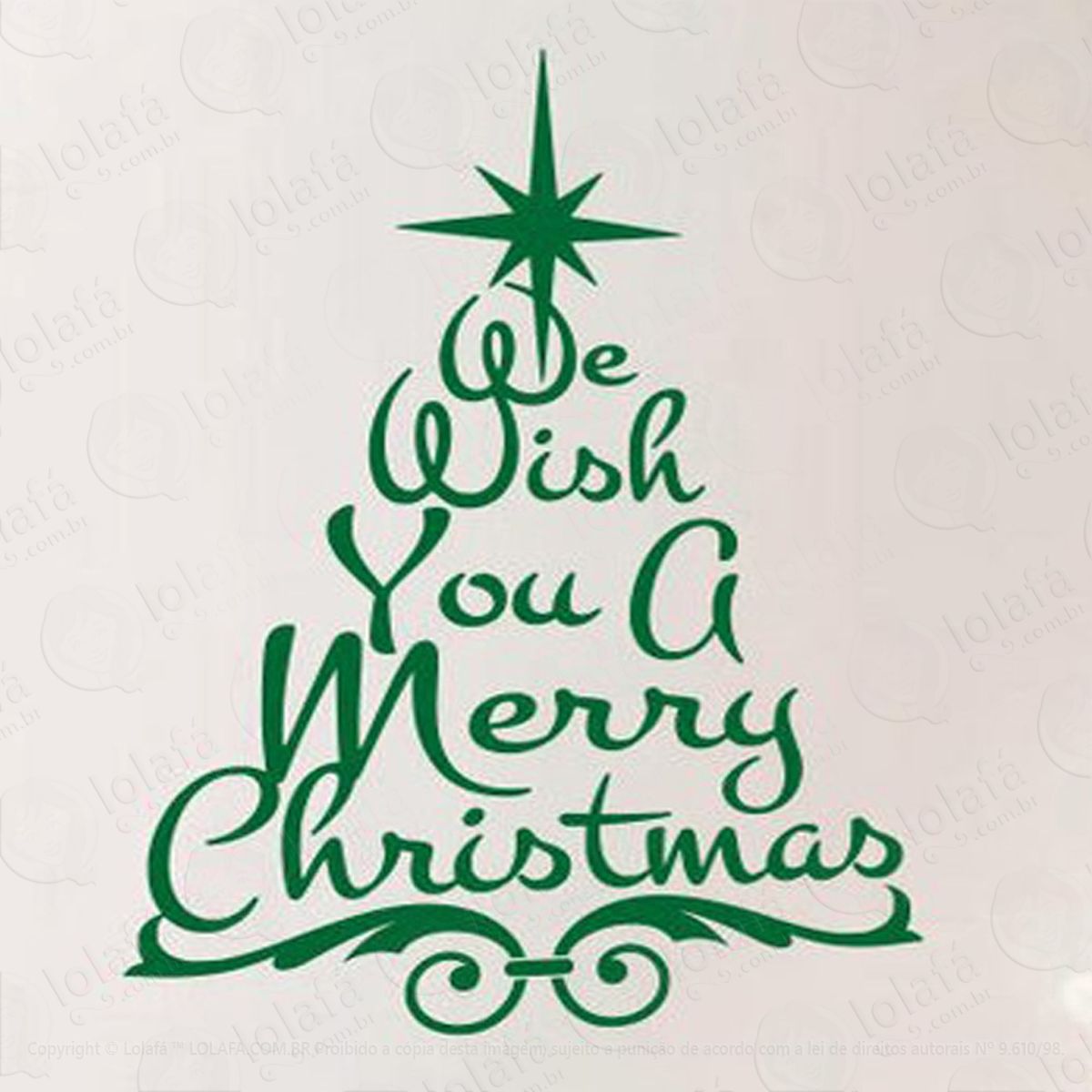 Árvore Adesivo de Natal para Vitrine, Parede, Porta de Vidro - Decoração Natalina Mod:33