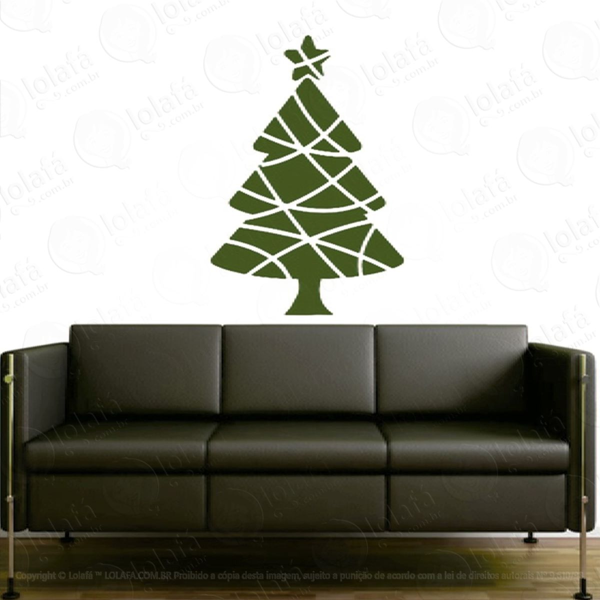 Árvore Adesivo de Natal para Vitrine, Parede, Porta de Vidro - Decoração Natalina Mod:37