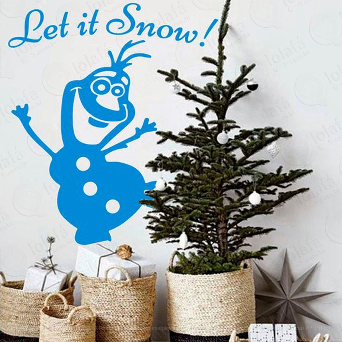 Boneco Divertido Adesivo de Natal para Vitrine, Parede, Porta de Vidro - Decoração Natalina Mod:59
