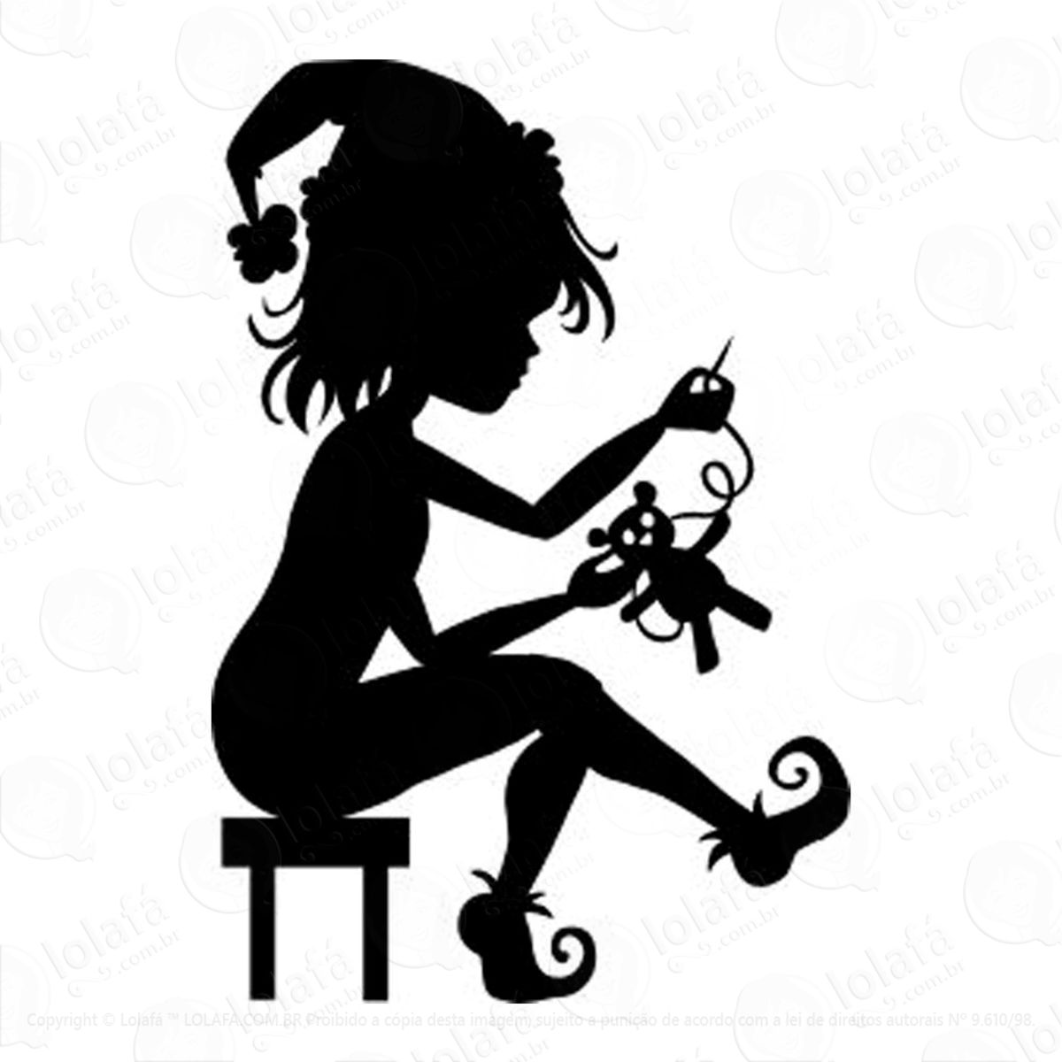 Duende Adesivo de Natal para Vitrine, Parede, Porta de Vidro - Decoração Natalina Mod:84