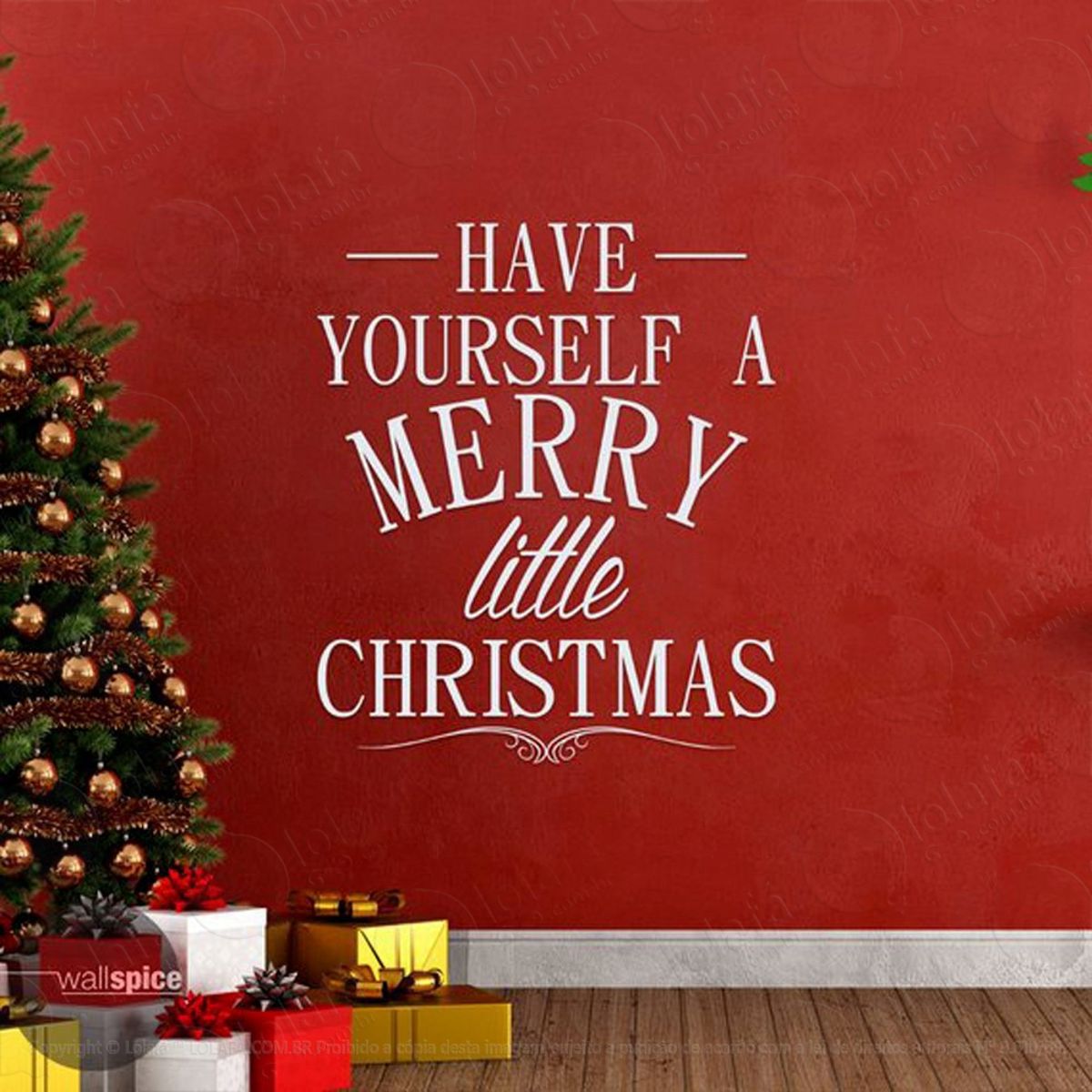 Marry Christmas Adesivo de Natal para Vitrine, Parede, Porta de Vidro - Decoração Natalina Mod:89