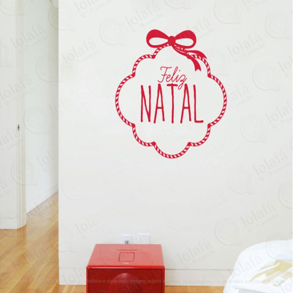 Guirlanda Adesivo de Natal para Vitrine, Parede, Porta de Vidro - Decoração Natalina Mod:118