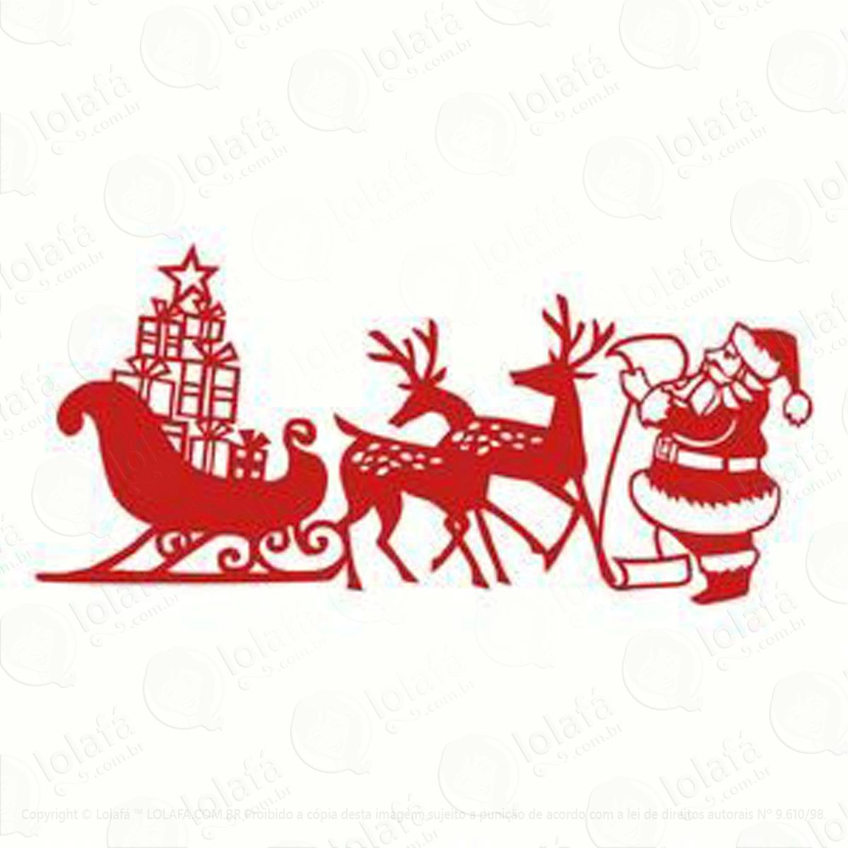 Lista De Noel Adesivo de Natal para Vitrine, Parede, Porta de Vidro - Decoração Natalina Mod:128