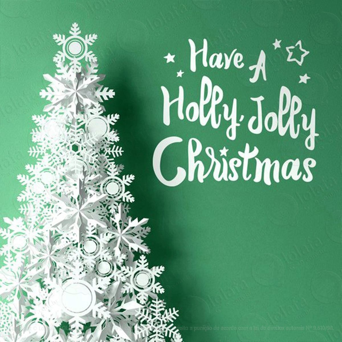 Frase Adesivo de Natal para Vitrine, Parede, Porta de Vidro - Decoração Natalina Mod:138