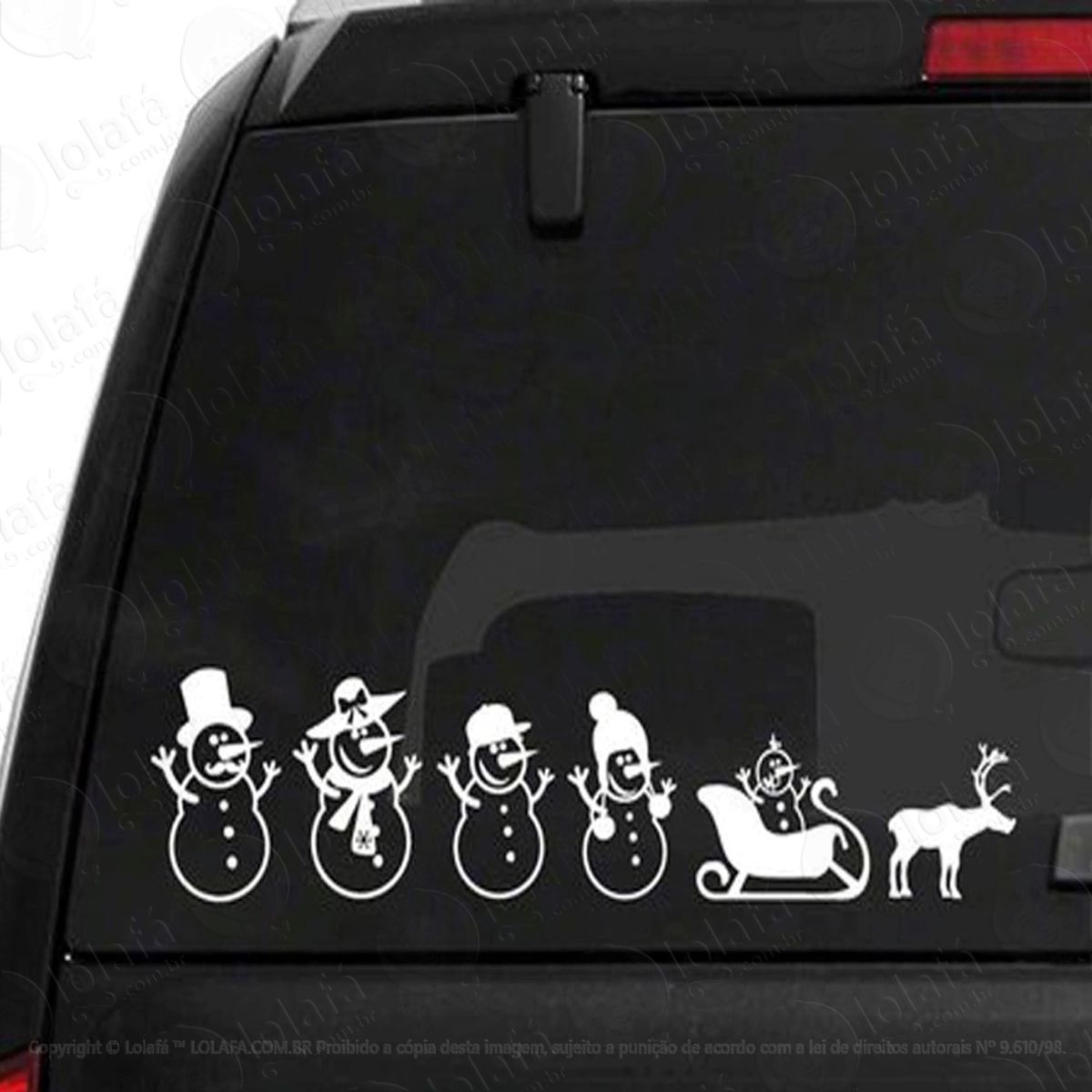 Carro Adesivo de Natal para Vitrine, Parede, Porta de Vidro - Decoração Natalina Mod:142