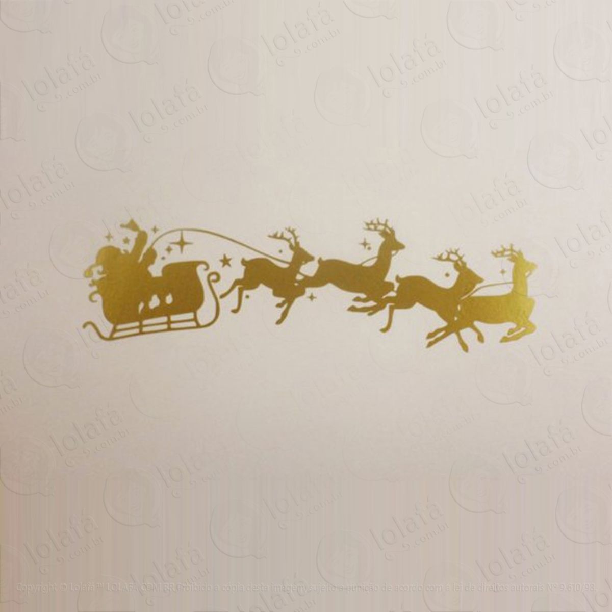 Noel Renas Adesivo de Natal para Vitrine, Parede, Porta de Vidro - Decoração Natalina Mod:167