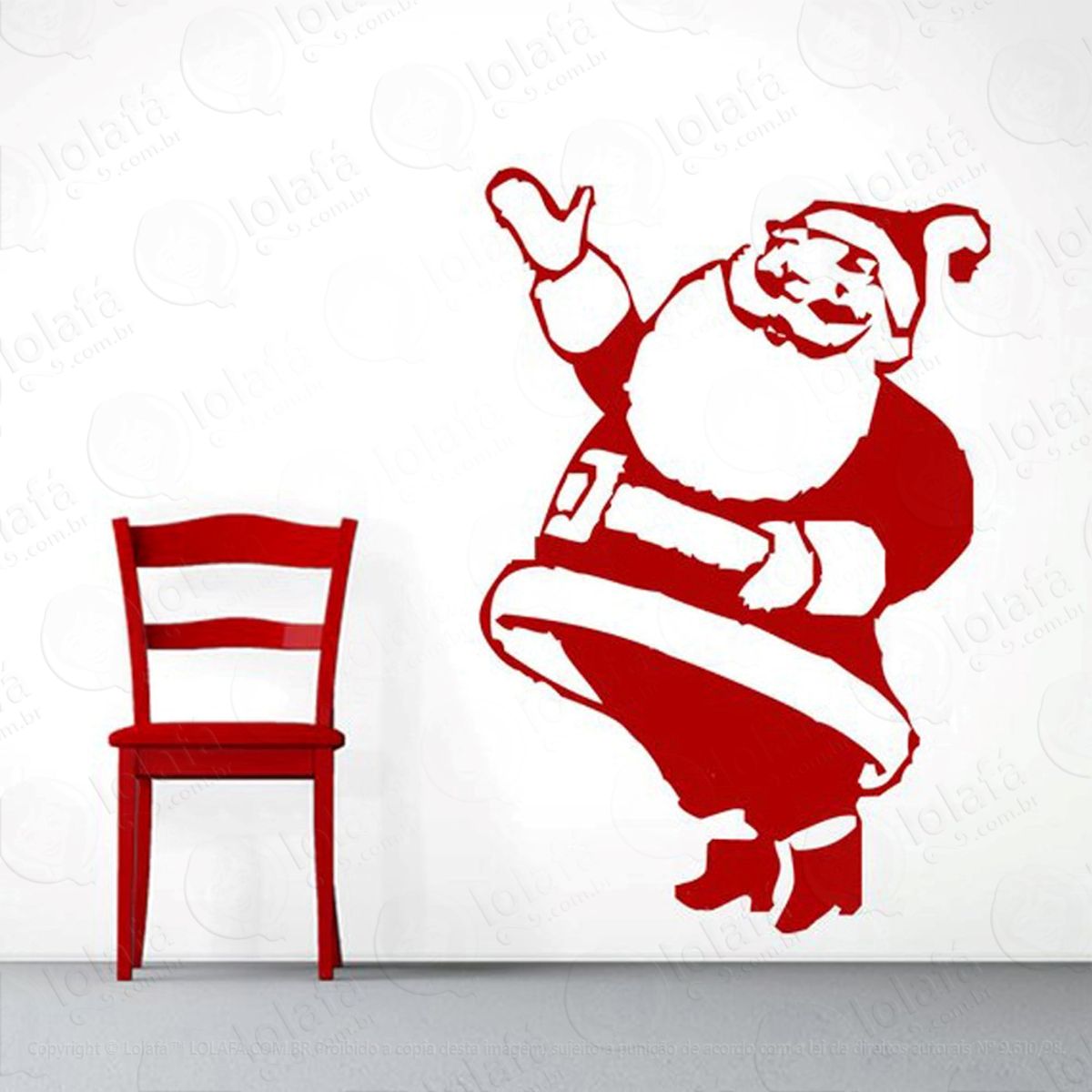 Noel Feliz Adesivo de Natal para Vitrine, Parede, Porta de Vidro - Decoração Natalina Mod:181