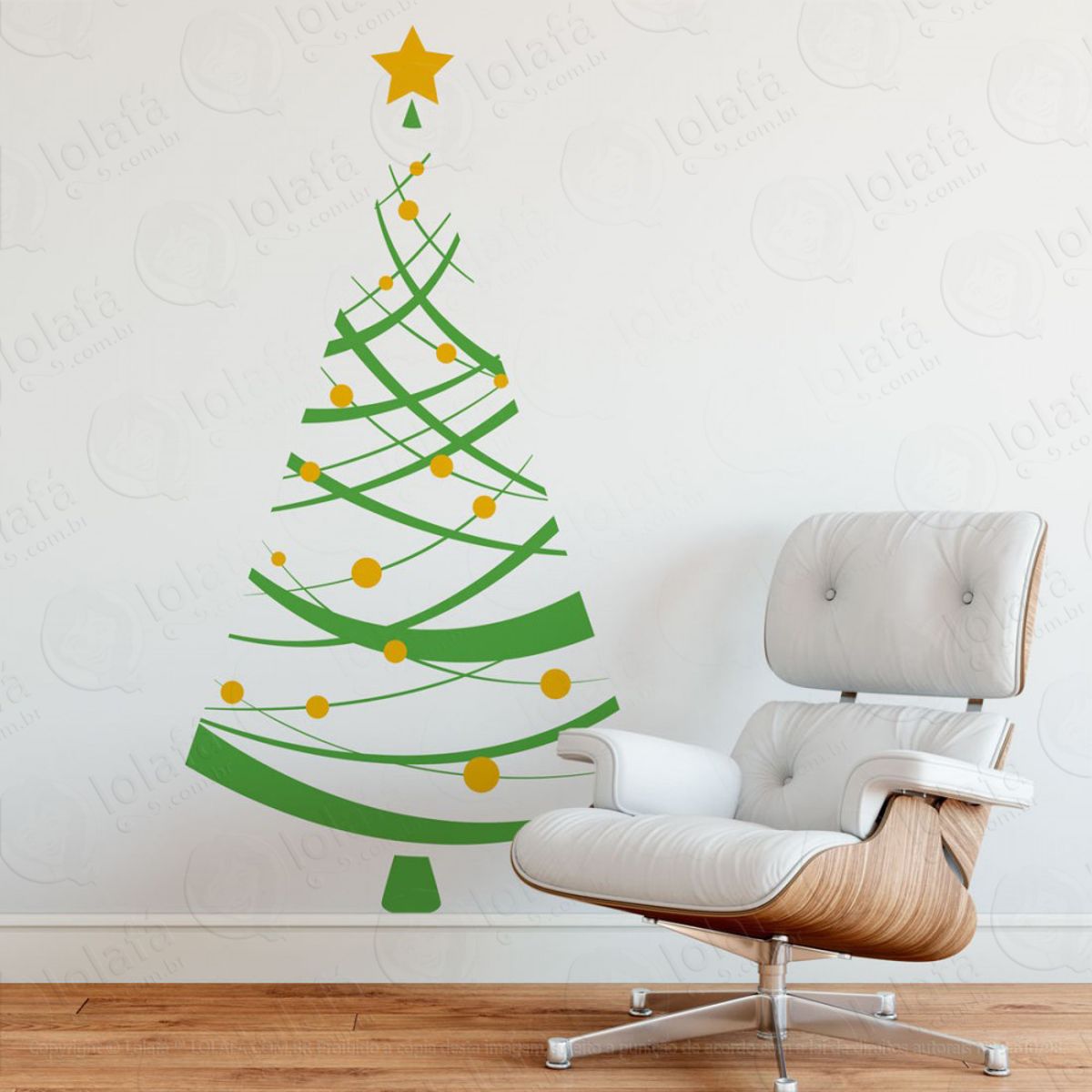 Árvore Adesivo de Natal para Vitrine, Parede, Porta de Vidro - Decoração Natalina Mod:316