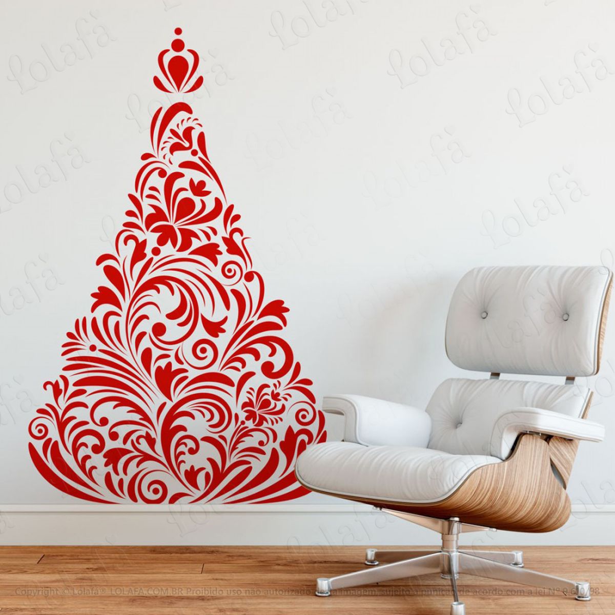 Árvore Adesivo de Natal para Vitrine, Parede, Porta de Vidro - Decoração Natalina Mod:322