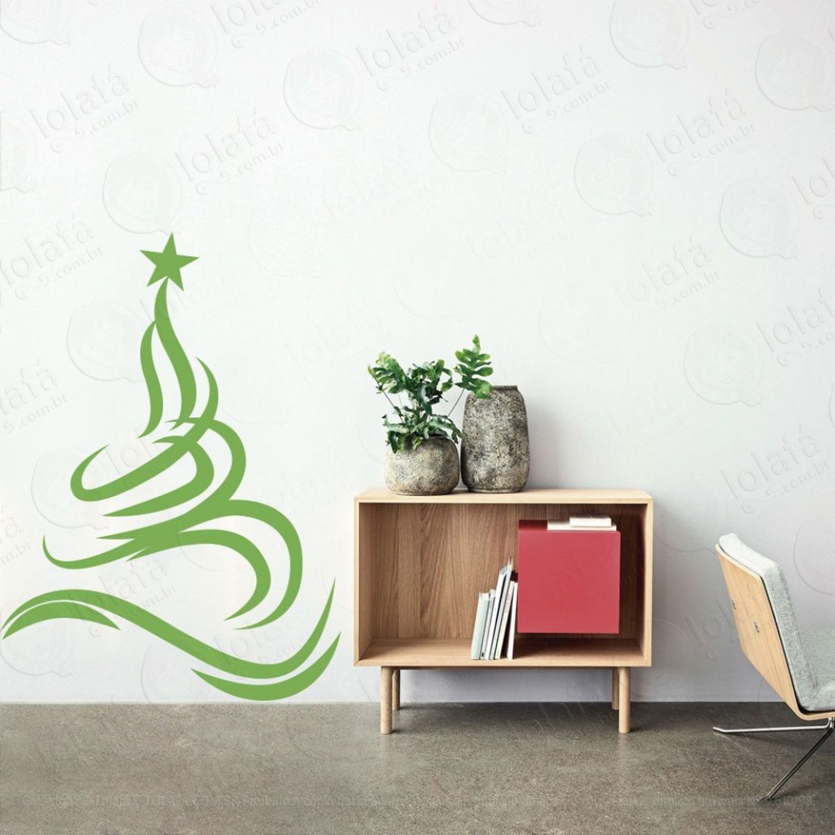 Árvore Adesivo de Natal para Vitrine, Parede, Porta de Vidro - Decoração Natalina Mod:340