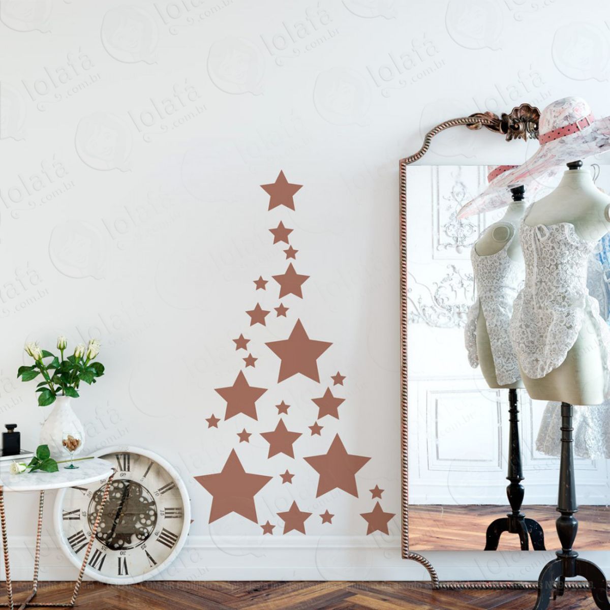 Árvore Adesivo de Natal para Vitrine, Parede, Porta de Vidro - Decoração Natalina Mod:347
